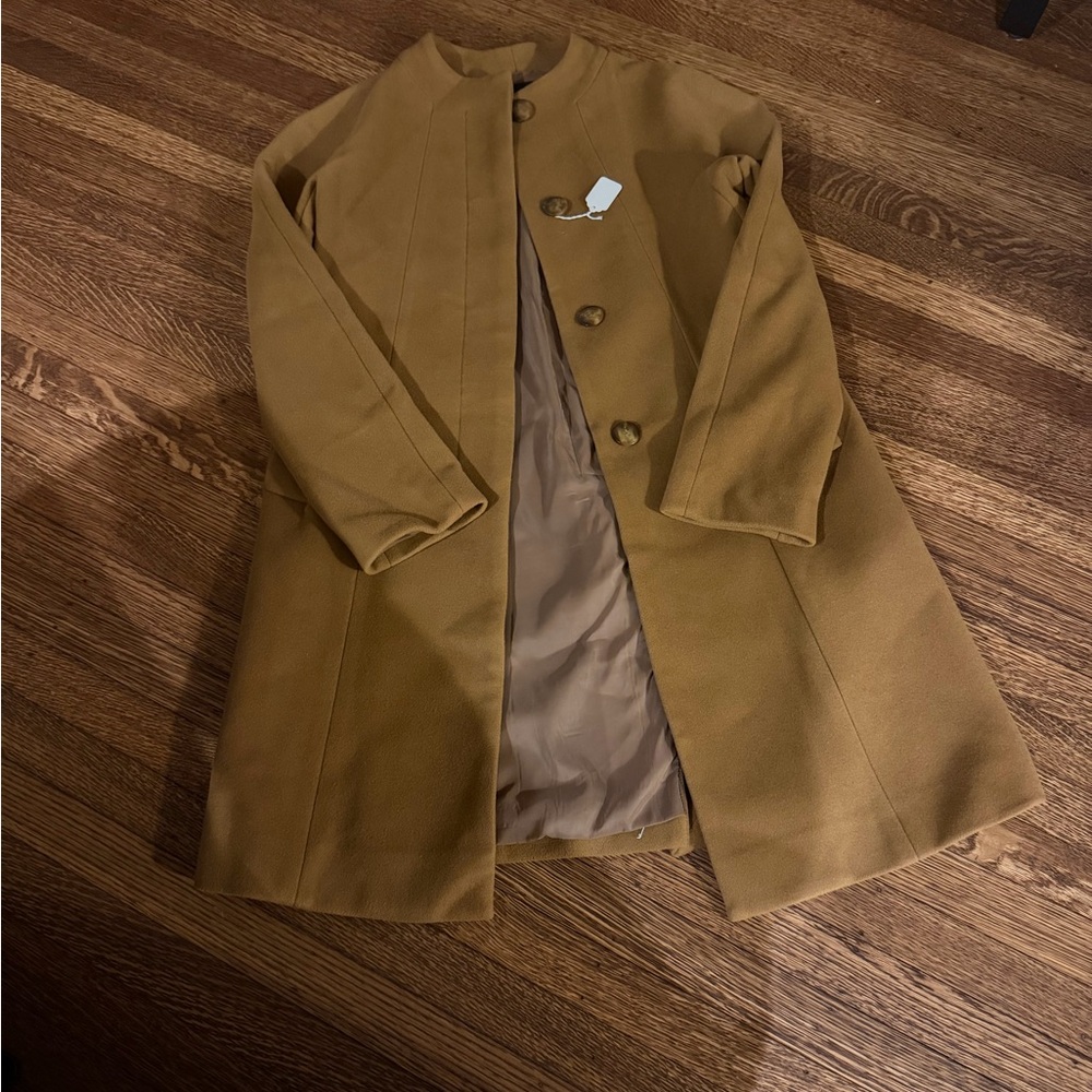 Talbots Wool Blend Tan Women's Coat - EUC